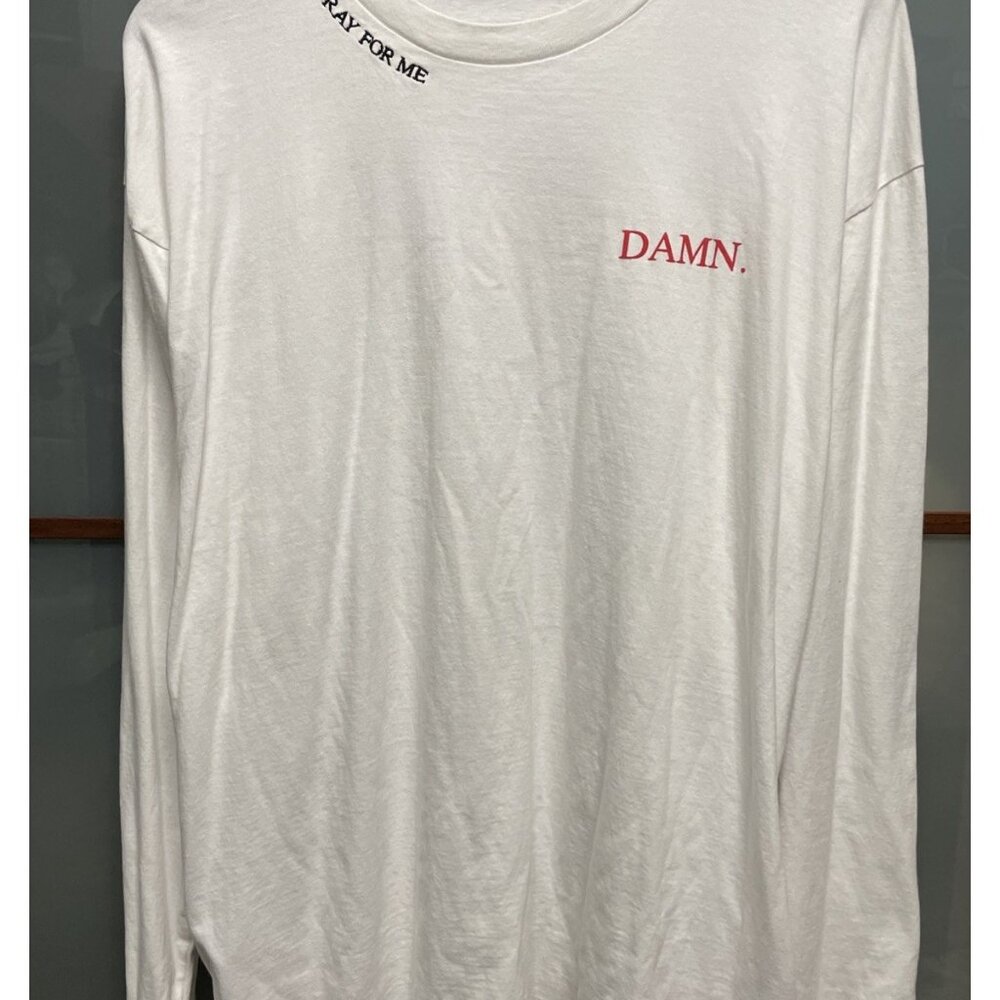 Kendrick Lamar DAMN White Tour Long Sleeve Band Tee Concert Shirt 2017 Size XL